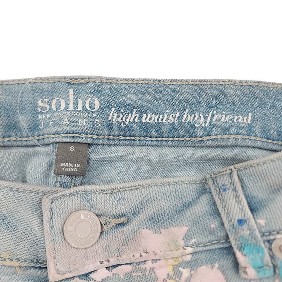 Soho New York & Company Womens Boyfriend Jeans 8 Blue - Picture 8 of 9